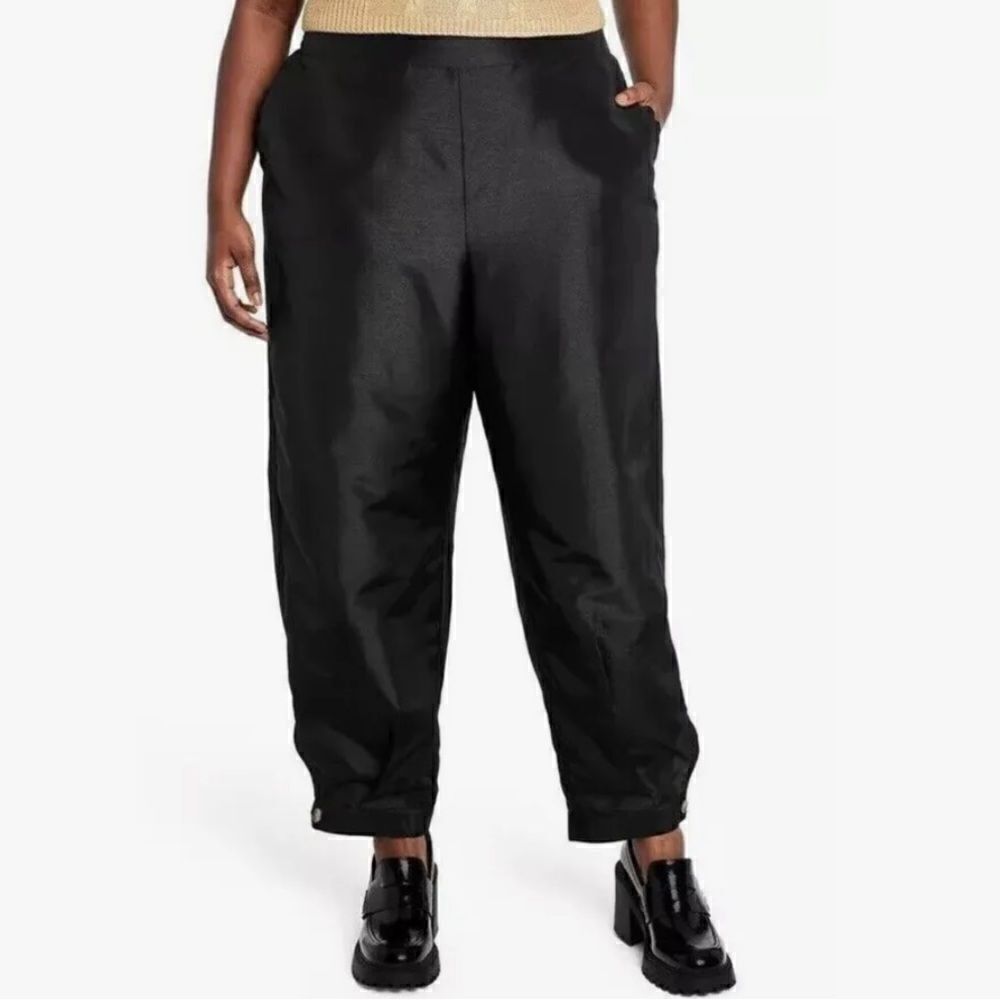 KIKA VARGAS x by Target Black Tapered Pants with Scalloped Pockets Size 4X